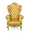 Golden Throne Chair Isolated