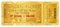 Golden ticket, golden token tear-off ticket, coupon with curve patter