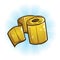 Golden Toilet Paper Prize Vector Illustration