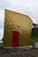 The golden toilet tourist restroom along the Senja tourist road system in northern Norway