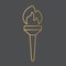 Golden torch icon