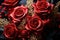 A golden touch transforms red roses into symbols of everlasting love, valentine, dating and love proposal image