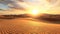 Golden Tranquility, A Desert Sunset Panorama