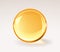 Golden trasparent resine ball - realistic medical pill or honey drop or glass sphere