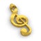 Golden treble clef