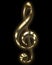 Golden treble clef