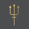 Golden trident icon