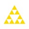 Golden triforce geometric triangle power symbol