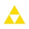 Golden triforce geometric triangle power symbol