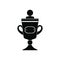Golden trophy black simple icon