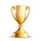 Golden trophy cup