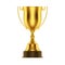 Golden trophy or cup, goblet for sport winner