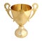 Golden trophy isolated