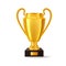 Golden trophy for soccer winner, cup for football