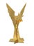 Golden trophy with star and wings