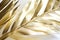 Golden tropical palm leaves, modern boho chic background