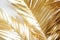 Golden tropical palm leaves, modern boho chic background