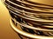 Golden tubes metallic wavy background