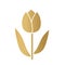 Golden tulip flower icon