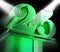 Golden Twenty Five On Pedestal Displays Twenty Fifth Movie Anniversary Or Celebration