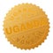 Golden UGANDA Badge Stamp