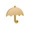 Golden umbrella symbol