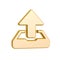 Golden upload symbol