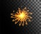 Golden vector light effects glowing light rings with particles decoration isolated on the transparent background website page and