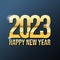 Golden Vector luxury text 2023 Happy new year