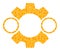 Golden Vector Nanobot Mosaic Icon