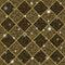 Golden vector seamless chess styled vintage texture with shining rounds