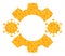 Golden Vector Virus Nanobot Mosaic Icon