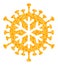 Golden Vector Winter Virus Mosaic Icon