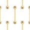 Golden Vertical Straped Chains with Metal Eyelets Seamless Pattern.