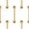 Golden Vertical Straped Ropes with Metal Eyelets Seamless Pattern.