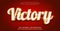 Golden Victory Text Style Effect. Editable Graphic Text Template