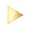 Golden video play icon. Vector illustration.