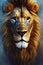 Golden Vigor: Digital Lion Art Prints Series
