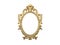 Golden vintage frame, mirror. Design retro element. physical realistic reflection . 3d rendering.