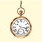 Golden vintage pocket watch