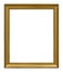 Golden vintage rectangle frame on a white background