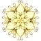 Golden vintage snowflake (vector)