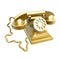 Golden vintage telephone