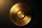 Golden Vinyl Record. Illustrative Generative AI. Generative ai