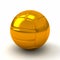 Golden volleyball ball, 3d