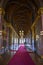 Golden walls and hallway in the Budapest parliament