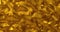 Golden wave liquid background. Glamour satin lava texture 3D rendering loop 4k.