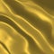 Golden wavy fabric background. Beautiful gold silk