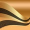 Golden wavy lines on a black background.