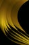 Golden wavy lines on a black background.